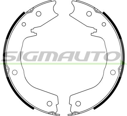 SIGMAUTO 2831 - Комплект тормозов, ручник, парковка autospares.lv