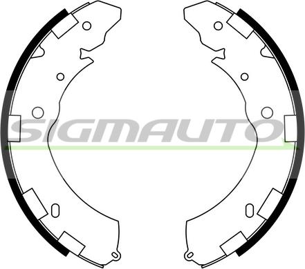 SIGMAUTO SFA833 - Комплект тормозных колодок, барабанные autospares.lv