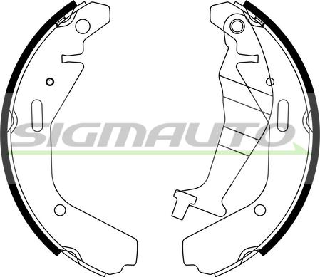 SIGMAUTO SFA359 - Комплект тормозных колодок, барабанные autospares.lv