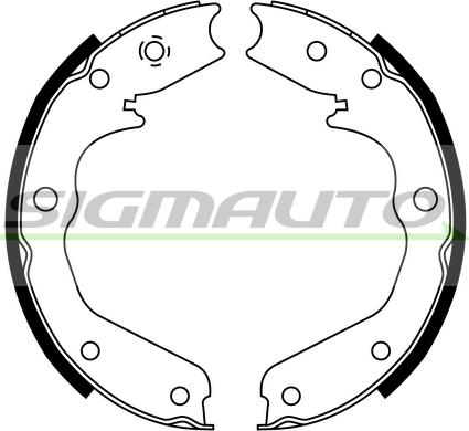 SIGMAUTO SFA356 - Комплект тормозов, ручник, парковка autospares.lv