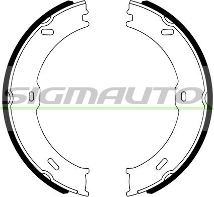 SIGMAUTO SFA315 - Комплект тормозов, ручник, парковка autospares.lv