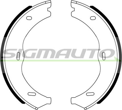 SIGMAUTO SFA320 - Комплект тормозов, ручник, парковка autospares.lv