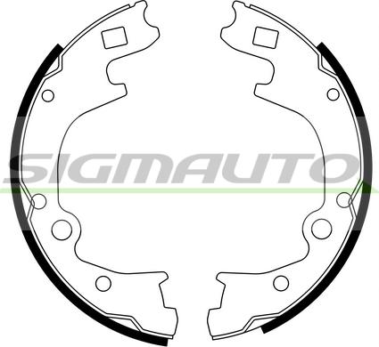 SIGMAUTO SFA793 - Комплект тормозов, ручник, парковка autospares.lv