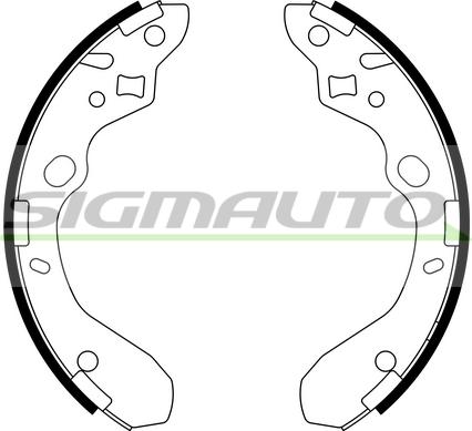 SIGMAUTO SFA792 - Комплект тормозных колодок, барабанные autospares.lv