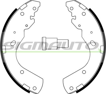 SIGMAUTO SFA797 - Комплект тормозных колодок, барабанные autospares.lv