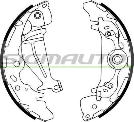 SIGMAUTO SFA746 - Комплект тормозных колодок, барабанные autospares.lv