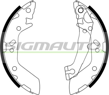 SIGMAUTO SFA740 - Комплект тормозных колодок, барабанные autospares.lv