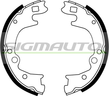 SIGMAUTO SFA748 - Комплект тормозов, ручник, парковка autospares.lv