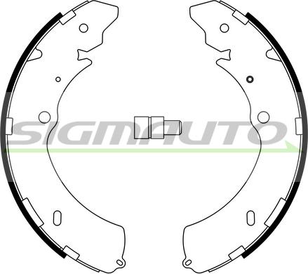 SIGMAUTO 2755 - Комплект тормозных колодок, барабанные autospares.lv