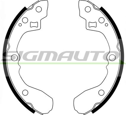 SIGMAUTO SFA761 - Комплект тормозных колодок, барабанные autospares.lv