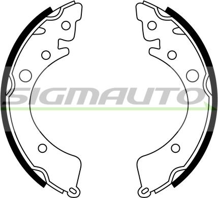 SIGMAUTO SFA702 - Комплект тормозных колодок, барабанные autospares.lv