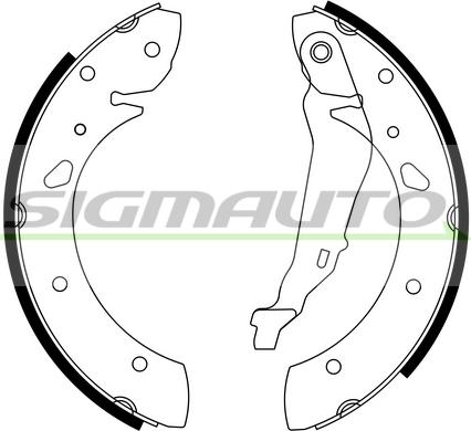 SIGMAUTO 2711 - Комплект тормозных колодок, барабанные autospares.lv