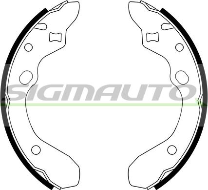 SIGMAUTO SFA789 - Комплект тормозных колодок, барабанные autospares.lv