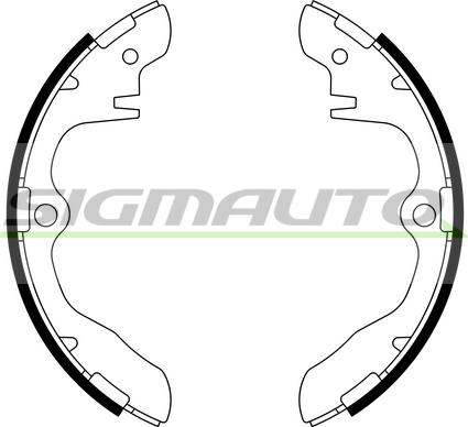 SIGMAUTO SFA782 - Комплект тормозных колодок, барабанные autospares.lv