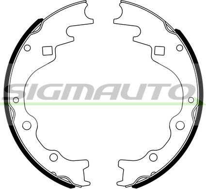 SIGMAUTO SFA787 - Комплект тормозных колодок, барабанные autospares.lv