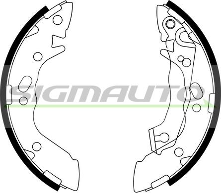 SIGMAUTO SFA739 - Комплект тормозных колодок, барабанные autospares.lv