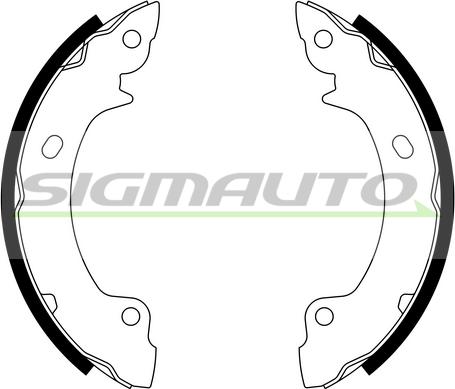 SIGMAUTO SFA731 - Комплект тормозных колодок, барабанные autospares.lv