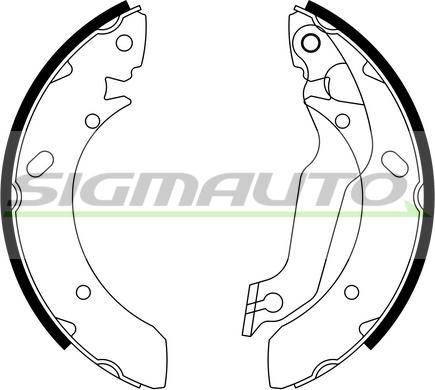 SIGMAUTO SFA733 - Комплект тормозных колодок, барабанные autospares.lv