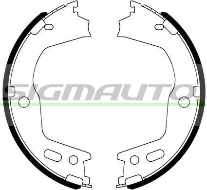 SIGMAUTO SFA724 - Комплект тормозов, ручник, парковка autospares.lv