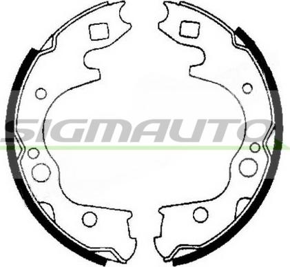 SIGMAUTO SFA722 - Комплект тормозов, ручник, парковка autospares.lv