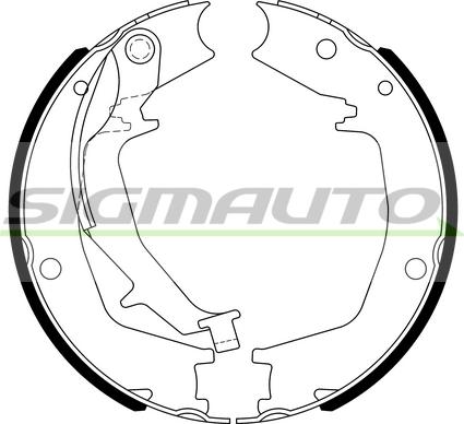 SIGMAUTO SFA727 - Комплект тормозов, ручник, парковка autospares.lv