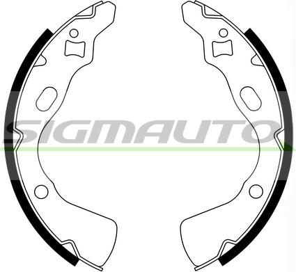 SIGMAUTO SFA770 - Комплект тормозных колодок, барабанные autospares.lv