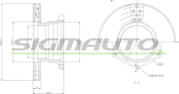 SIGMAUTO DB0164V - Тормозной диск autospares.lv