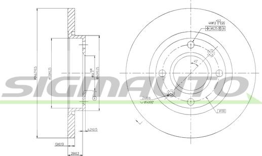 SIGMAUTO DBA995S - Тормозной диск autospares.lv