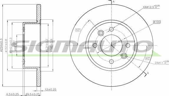 SIGMAUTO DBA478S - Тормозной диск autospares.lv