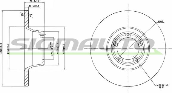 SIGMAUTO DBA084S - Тормозной диск autospares.lv