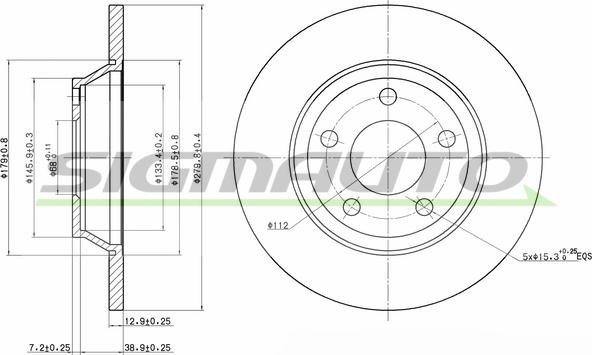 SIGMAUTO DBA759S - Тормозной диск autospares.lv