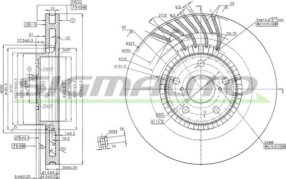 SIGMAUTO DBB957VRD - Тормозной диск autospares.lv