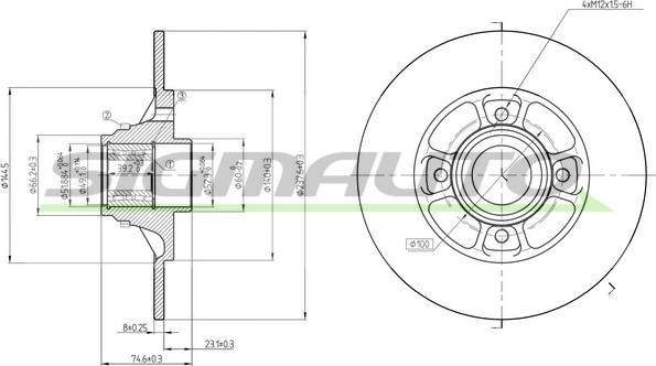 SIGMAUTO DBB984S - Тормозной диск autospares.lv