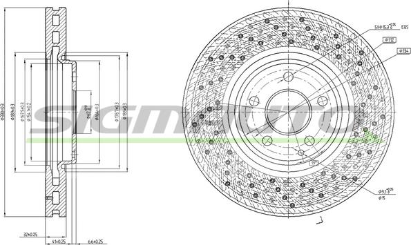 SIGMAUTO DBB981VLS - Тормозной диск autospares.lv