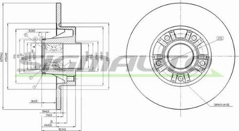 SIGMAUTO DBB498S - Тормозной диск autospares.lv