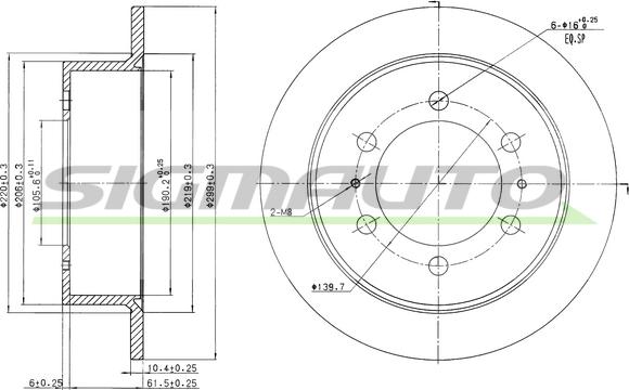 SIGMAUTO DBB400S - Тормозной диск autospares.lv