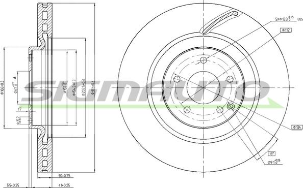 SIGMAUTO DBB585V - Тормозной диск autospares.lv