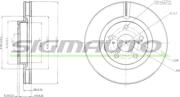 SIGMAUTO DBB646V - Тормозной диск autospares.lv