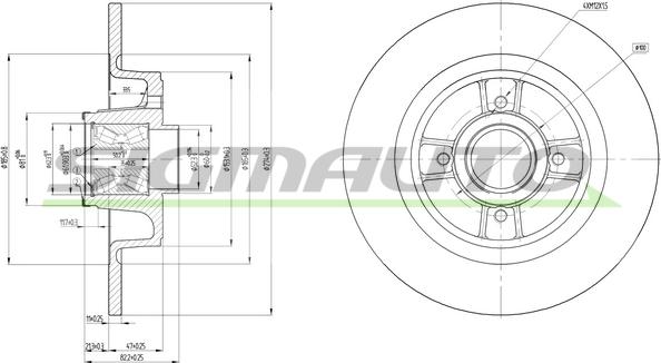 SIGMAUTO DBB656S - Тормозной диск autospares.lv