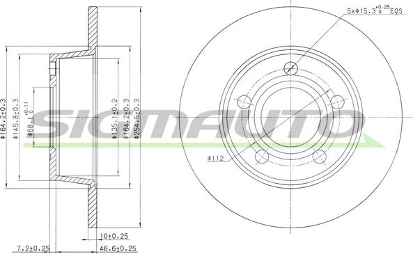 SIGMAUTO DBB190S - Тормозной диск autospares.lv