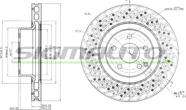 SIGMAUTO DBB120V - Тормозной диск autospares.lv