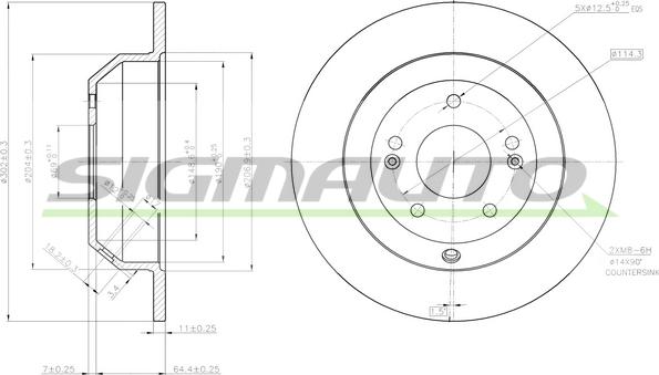 SIGMAUTO DBB873S - Тормозной диск autospares.lv