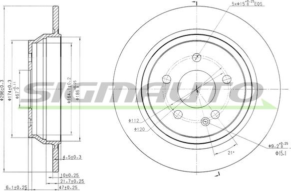 SIGMAUTO DBB234S - Тормозной диск autospares.lv