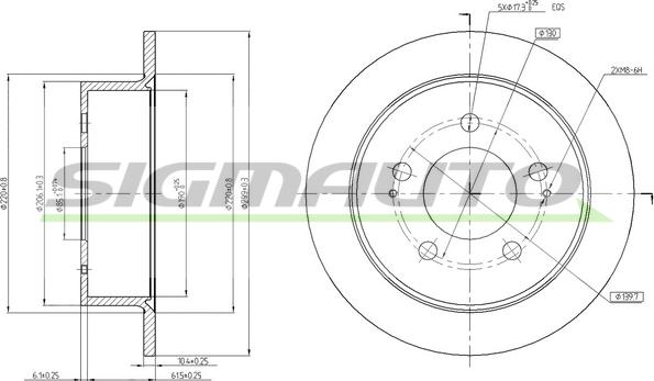 SIGMAUTO DBB753S - Тормозной диск autospares.lv