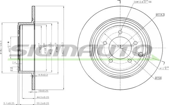 SIGMAUTO DBB763S - Тормозной диск autospares.lv