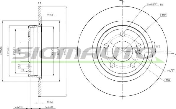 SIGMAUTO DBC486S - Тормозной диск autospares.lv