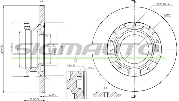 SIGMAUTO DBC472S - Тормозной диск autospares.lv