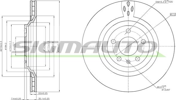 SIGMAUTO DBC546V - Тормозной диск autospares.lv