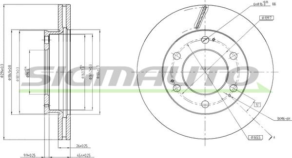 SIGMAUTO DBC547V - Тормозной диск autospares.lv