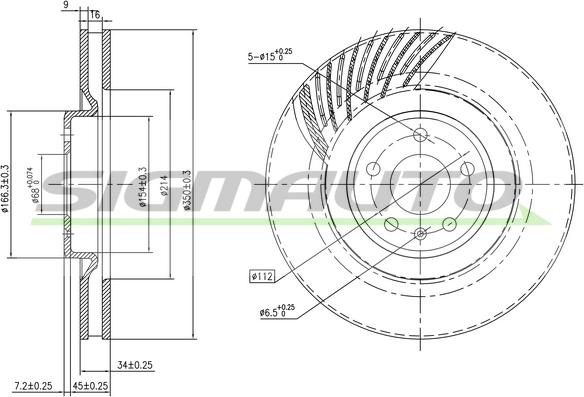 SIGMAUTO DBC686VRD - Тормозной диск autospares.lv